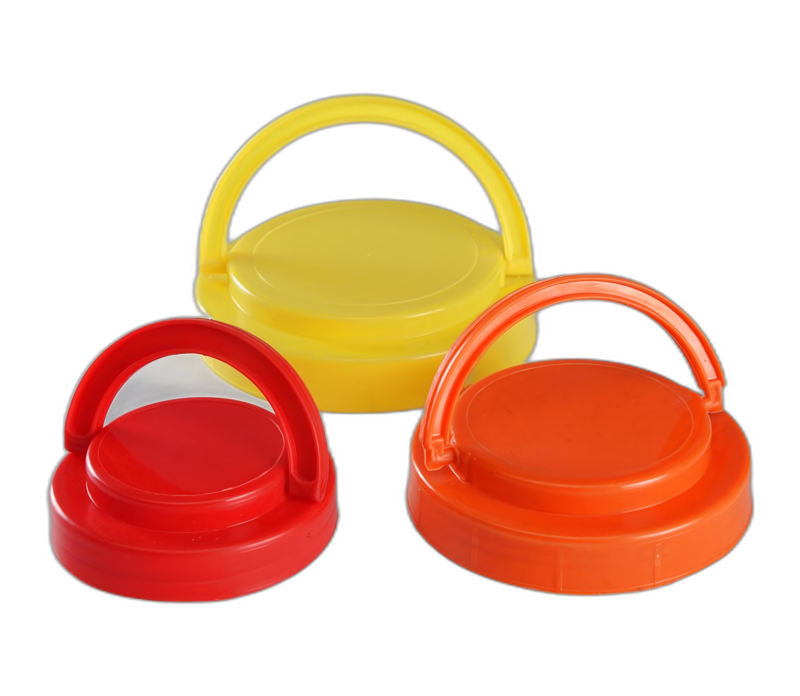Yellow container cap with lid
